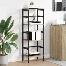 Image of WALPLUS Bookshelf Sonoma Oak 40x29.5x115 cm Engineered Wood Storage Unit