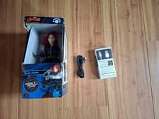 Image of AVENGERS Cable Guy Black Widow Phone Controller Holder Figure + 2 Cables. NEW