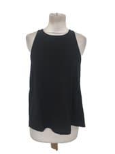 Image of YMO Women's Motion Tie Tank Top Size XS Black Open Back Detail New