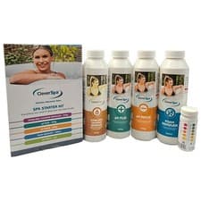 Image of CleverSpa Hot Tub & Spa Chemical Starter Kit – Chlorine, pH Control, Foam Remove