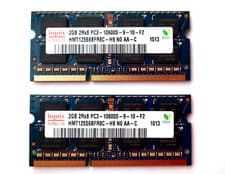 Image of HYNIX APPLE MACBOOK LAPTOP 4GB(2x2GB) PC3-10600S  DDR3 RAM SODIMM 204 PIN