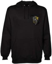 Image of Officially licensed Harry Potter Hufflepuff Hoodie Black Hoodie with backprint