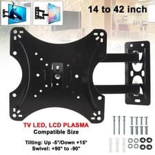 Image of Full Motion TV Wall Mount Bracket Swivel Tilt For 14 18 26 32 40 42 inch LED LCD