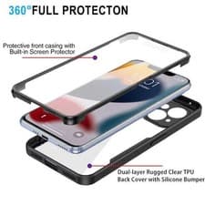 Image of Black Full Cover Case Screen Protector For iPhone For Apple iPhone X and XS