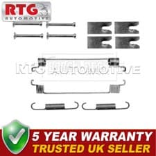 Image of Rear Brake Shoes Fitting Kit Fits Vauxhall Corsa Adam Fiat Grande Punto Panda