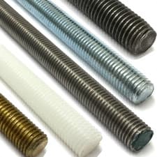 Image of 1m, THREADED RODS BAR STAINLESS STEEL HIGH TENSILE BRASS NYLON ZINC SELF COLOUR