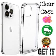 Image of Clear Soft Silicone Gel Bumper iPhone 6 7 8 X 11 12 13 14 Pro Case Shock Proof