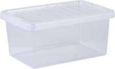 Image of Plastic Storage Boxes With Lids Wham Crystal 11L Small Under Bed - Pack of 10