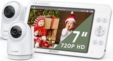 Image of bonoch Baby Monitor with 2 Cameras and Night Vision 7 720P HD Split Screen