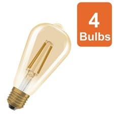 Image of Osram Vintage 1906 LED Edison Filament Lamp Bulb 60W Warm White Dimmable 4 Pack