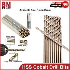 Image of HSS Gold Cobalt Jobber Drill Bit For Stainless & Hard Steel Drills