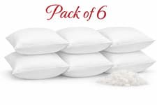 Image of Duck Feather&Down Pillows Extra Filled Bed Pillow 100%Cotton Cover Pack of 2,4,6