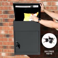 Image of Parcel Drop Box Delivery Post Box Medium Lockable Home Storage Letter Anti Theft