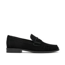 Image of Clarks Womens Alixea Walk Black Suede Loafers,Slip Ons