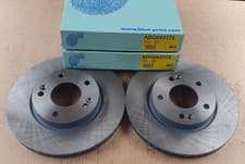 Image of BRAKE DISCS X2 280mm FRONT FITS HYUNDAI KIA CEE'D PRO CEE'D BLUE PRINT ADG043175