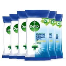 Image of Dettol Antibacterial Cleansing Surface Biodegradable Wipes, Fragrance Free, 756