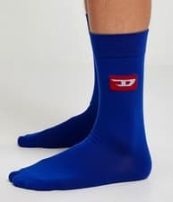 Image of DIESEL | Mens 1 PAIR Blue SKM Ray Logo Socks | Size Large UK 8½-11 EU 43-46