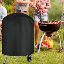Image of Outdoor Waterproof Round BBQ Cover for 57cm Kettle Grill – Rain Protector Lid
