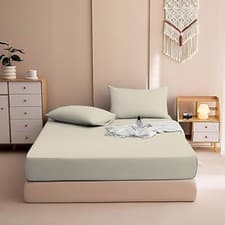 Image of Fitted Sheet 11''/28cm Deep, 200TC Egyptian Cotton Single 4FT Double King Super