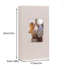 Image of Photo Album 4x6 inches with 300 Pockets Linen Cover Slip In Picture Holder
