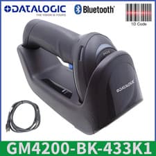 Image of Datalogic Gryphon GM4200-BK-433K1 Wireless 1D Barcode Scanner Reader w/ Cradle