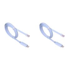 Image of  Set of 2 Usb to Serial Adapter Multi Plug Computer Cable Adapters