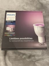 Image of NEW Philips Hue White and Colour Ambiance GU10 Starter Kit - 3 bulbs and bridge
