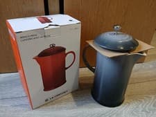 Image of Le Creuset French Press Cafetiere Flint Grey Stoneware 1L 34oz New Boxed