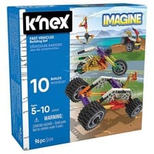 Image of K'NEX Beginner: Vehicles 10 Model Building Set Beginner Fun Fast Vehicles Set