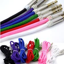 Image of Audio Aux Cable 3.5mm Jack to Jack Stereo Plug Strong Braided Auxiliary Lead 1m
