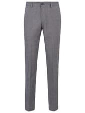 Image of BOSS By HUGO BOSS Mens Grey & Blue Stanino Fine Checked Trousers 34" Waist BNWT