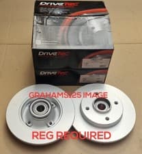 Image of BRAKE DISCS X2 249mm REAR WITH BEARING FITS  PEUGEOT 307 DRIVETEC DM9021RS