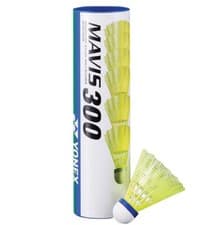 Image of Yonex Mavis 300 Badminton Shuttlecocks (Tube of 6) Yellow medium speed