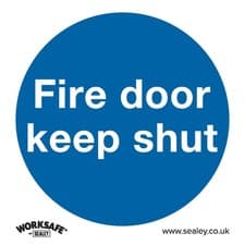 Image of Sealey Mandatory Safety Sign - Fire Door Keep Shut - Rigid Plastic SS1P1
