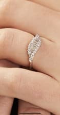 Image of Diamond Baguette Cluster Dress Ring 18ct White Gold