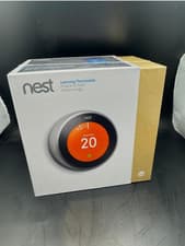 Image of SEALED NEW Google Nest Learning Thermostat 3rd Gen - Stainless Steel UK Version