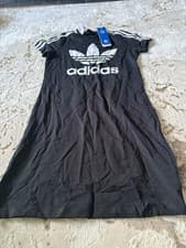 Image of Adidas Originals Adicolor Classics 3-Stripes Tee Dress Black 13-14 Years
