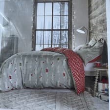 Image of Scion Mr Fox Winter DOUBLE Duvet Cover Set GREY Reversible BNIP RRP £120