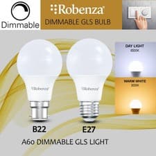 Image of LED DIMMABLE GLS LIGHT BULB 8.5W=60W BC/B22 ES/E27 WARM WHITE / DAY LIGHT A60