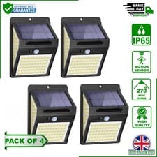 Image of Solar Powered PIR Motion Sensor Light 140 LED Outdoor Waterproof Security Lamp