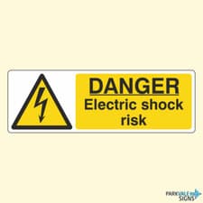 Image of Danger Electric Shock Risk Electrical Warning Sign