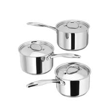 Image of Stellar Profile 3 Piece Saucepan Set - S7A1 - Customer Return | See Images