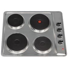 Image of SIA PHP601SS 60cm Stainless Steel Solid Plate 4 Zone Electric Easy Clean Hob