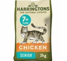Image of HARRINGTONS SENIOR 7+ CAT - (2kg) - Chicken Mature Dry Food bp Pet Kibble Feed