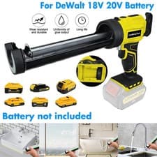 Image of Cordless Caulking Gun Glass Mastic Sealant Glue Filling Tool For DeWalt 18V 20V