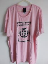 Image of ADIDAS MENS 2XL XXL PINK T SHIRT NEW WITHOUT TAGS