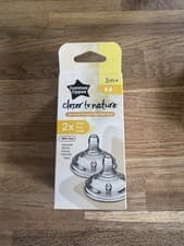 Image of Tommee Tippee Closer to Nature Medium Flow Teats 3m+ Brand New In Box