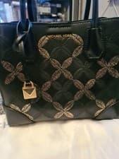 Image of New Black Leather Michael Kors Handbag