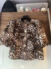 Image of Mint Velvet Large Women’s Leopard Puff Sleeve Blouse - Immaculate