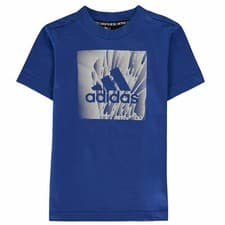 Image of New adidas Must Haves Box Graphic T Shirt Boys Crew Neck Tee Top Cotton